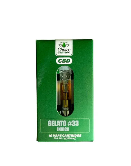 CBD Gelato #33 Cartridge 1ml - Choice Extraction