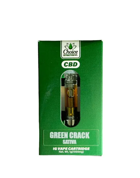 CBD Green Crack Cartridge 1ml - Choice Extraction