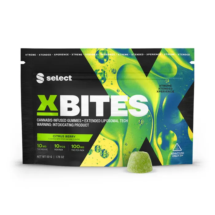 Delta 9 XBites Citrus Berry 10mg Gummies - Select 