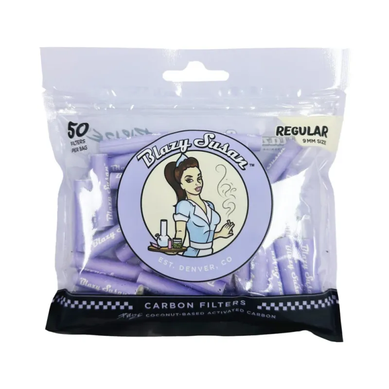 Blazy Susan Purize Charcoal Regular Filter Tips 50ct - Purple
