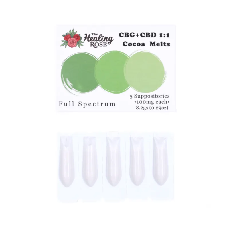 CBG CBD 500mg Cocoa Melt Suppositories