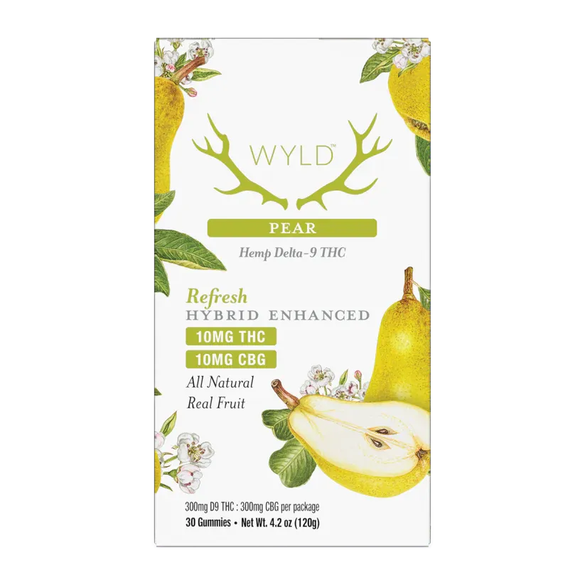 Delta 9 Pear Gummies 1:1 10mg 30ct - WYLD
