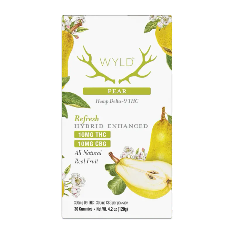 Delta 9 Pear Gummies 1:1 10mg 30ct - WYLD
