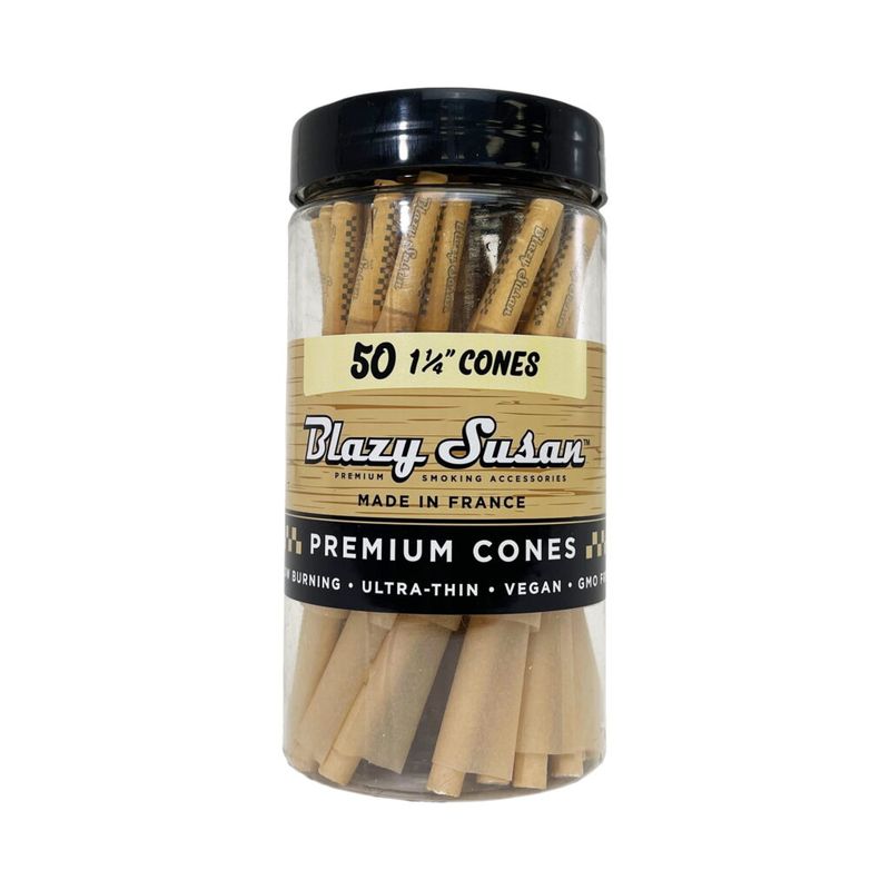 Blazy Susan 1 1/4 Unbleached Pre Rolled Cones 50ct. 