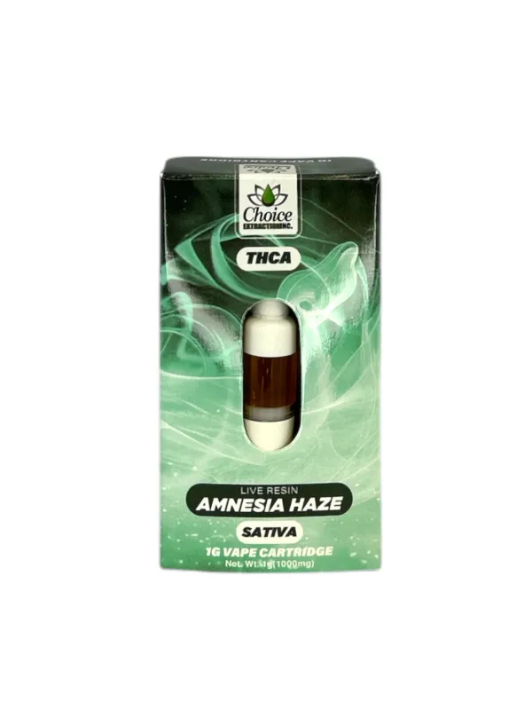 THCa Live Resin Amnesia Haze 1g Cart - Choice