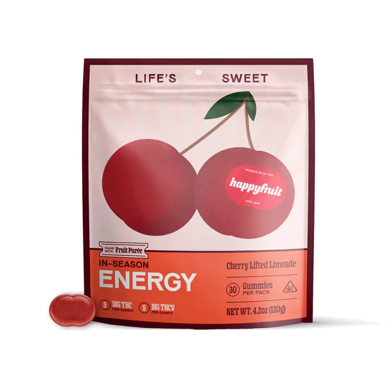 D9 THCV Cherry Lifted Limeade Gummies | Happy Fruit