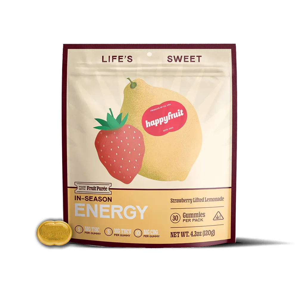 Delta 9 & THCV Strawberry Lifted Limeade Gummies | Happy Fruit