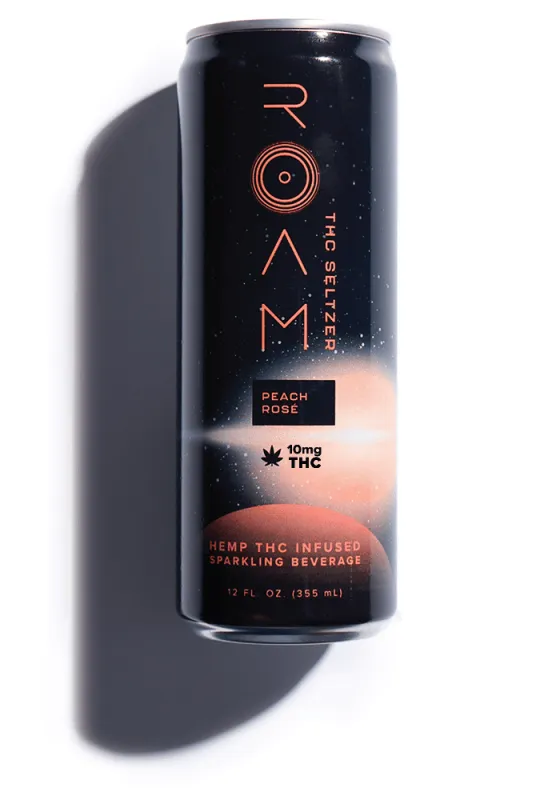Peach Rose Seltzer 10mg THC | ROAM