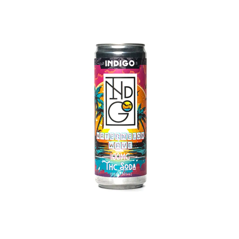 Watermelon Wave Soda 100mg THC | Indigo