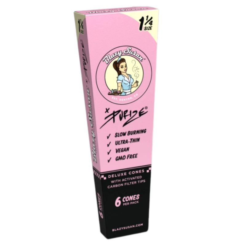 Purize Filter 1 1/4 Pink Cones 6pk | Blazy Susan