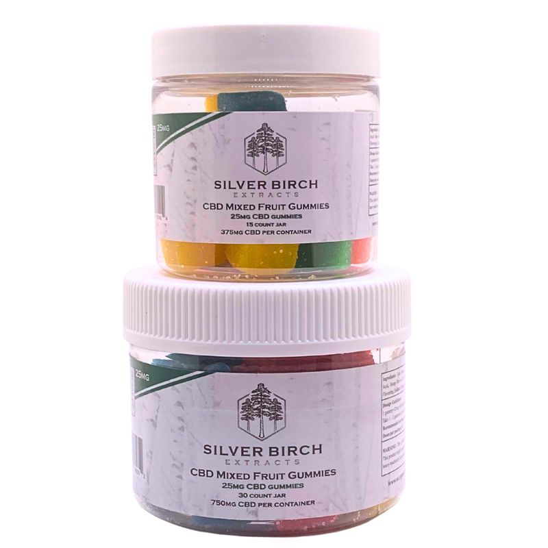 CBD Mixed Fruit gummies 25mg - Silver Birch