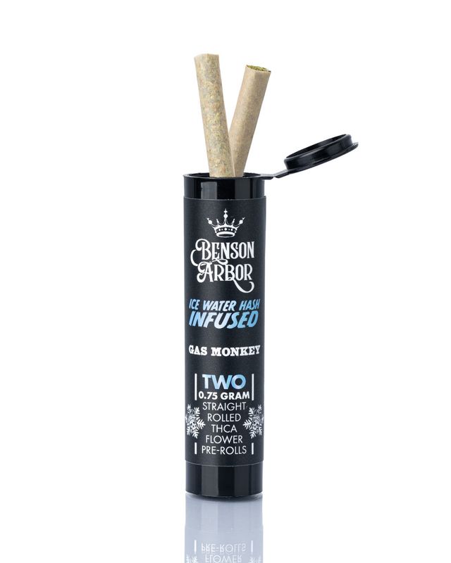 THCa Gas Monkey Hash Infused Preroll 2pk | Benson Arbor