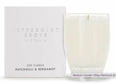 Peppermint Grove Candle 200g – Patchouli & Bergamot