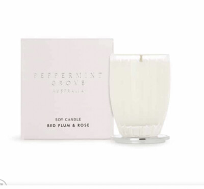Peppermint Grove Candle 60g – Red Plum & Rose