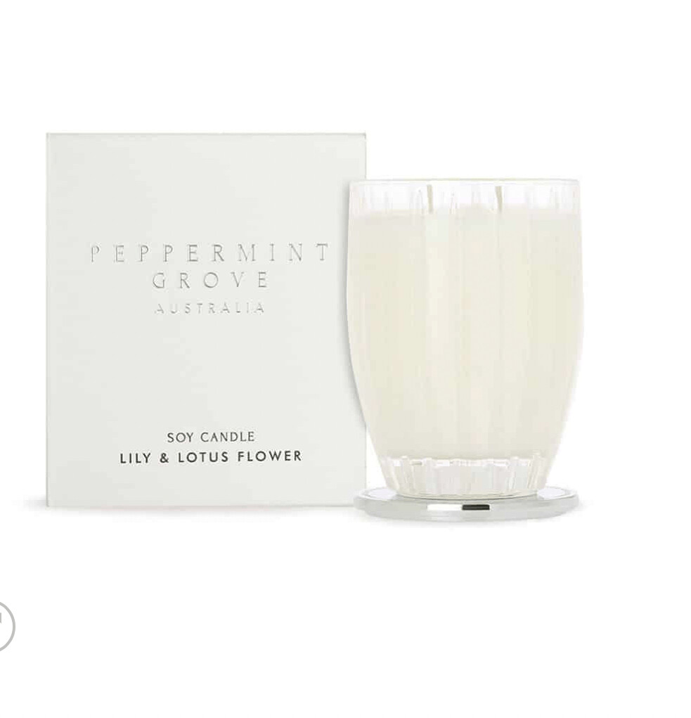 Peppermint Grove Candle 370g – Lily & Lotus Flower
