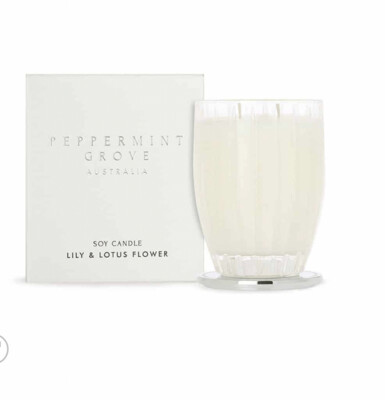 Peppermint Grove Candle 370g – Lily & Lotus Flower