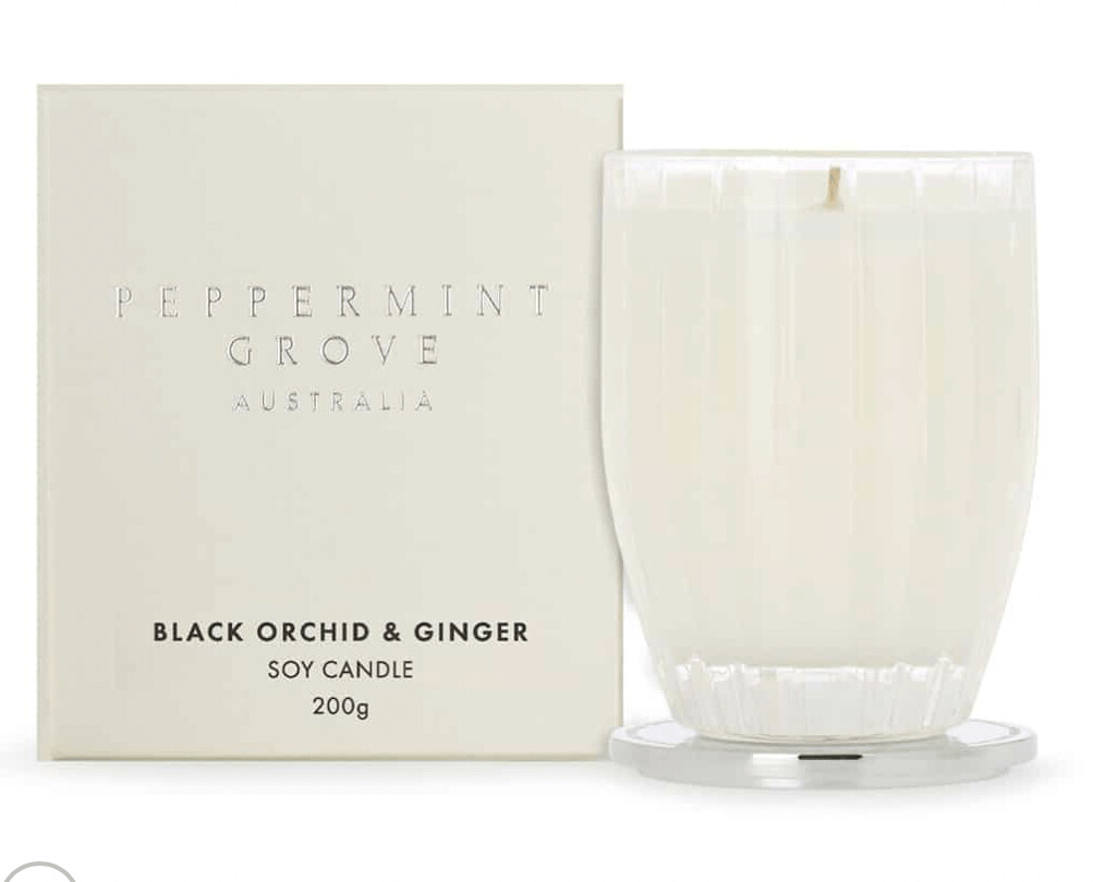 PEPPERMINT GROVE Candle 200g – Black Orchid & Ginger