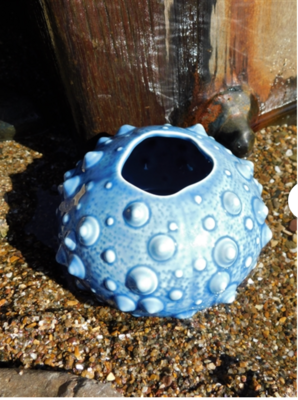 Blue Urchin Vase