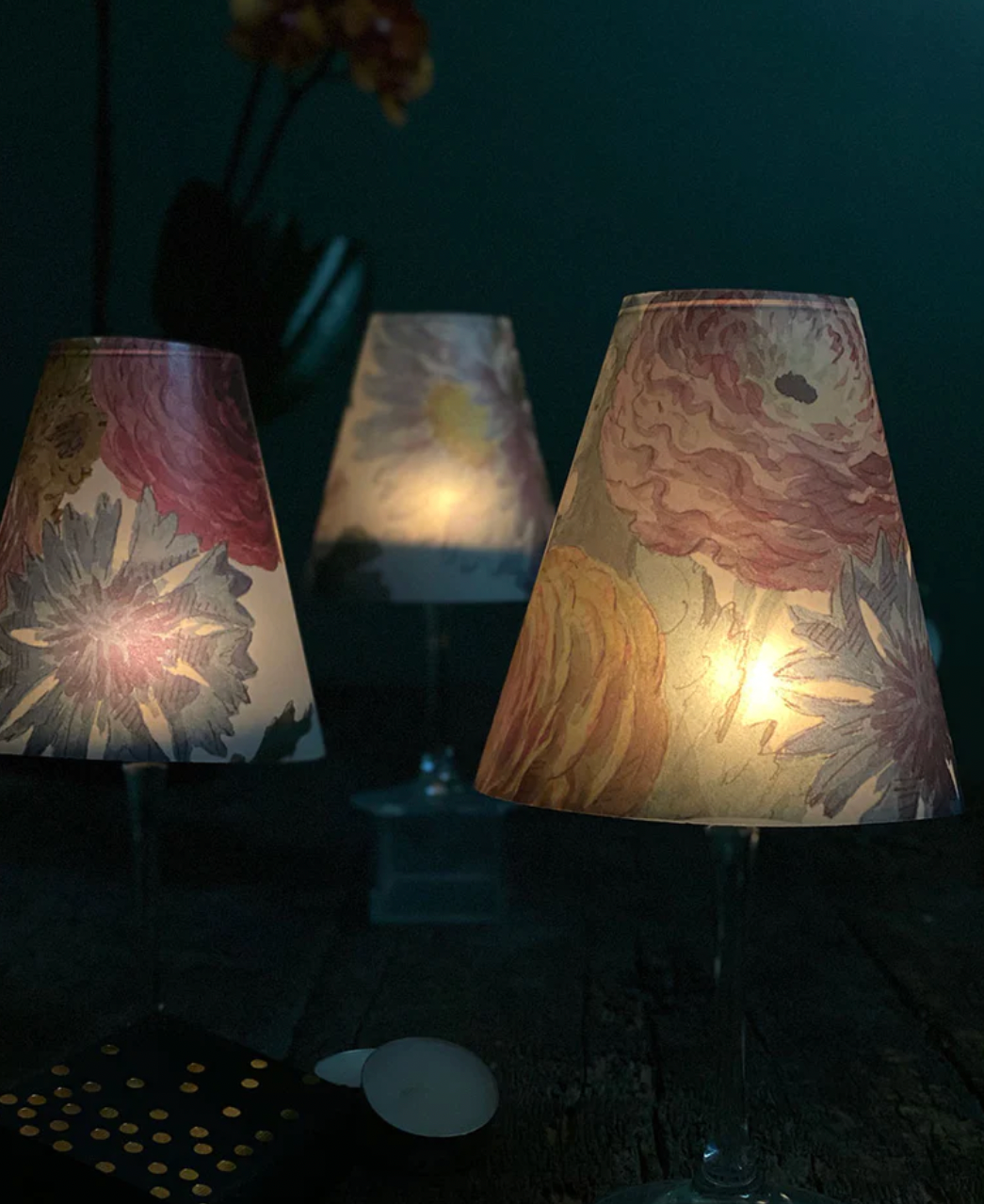 Indigo Papel Lamp Shade · Bouquet