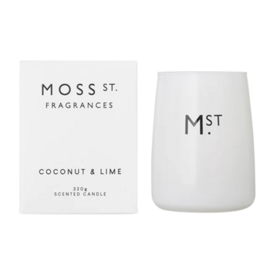 MOSS ST FRAGRANCE Coconut & Lime Soy Candle 320g
