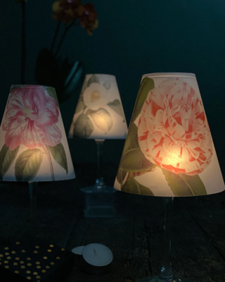 Indigo Papel Lamp Shade · Camellia