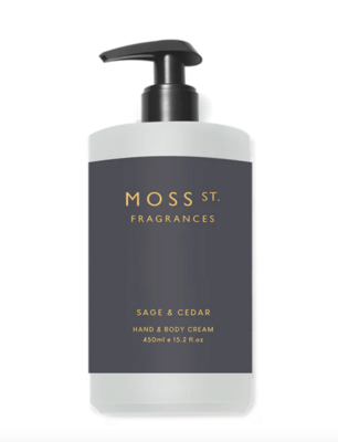 Moss St Sage & Cedar Hand & Body Cream 450ml
