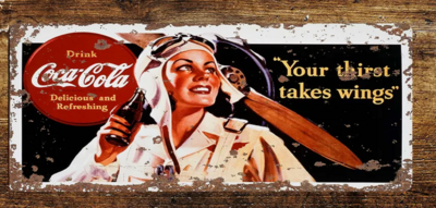 Your Thirst Takes Wings Vintage Style Metal Sign