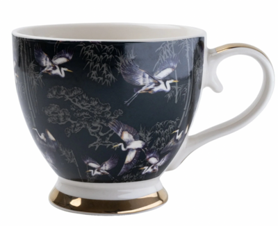Footed Mug in Oriental Heron