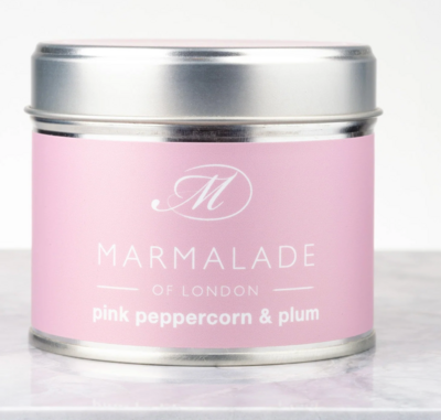 Marmalade of London Pink Pepper & Plum Medium Tin Candle