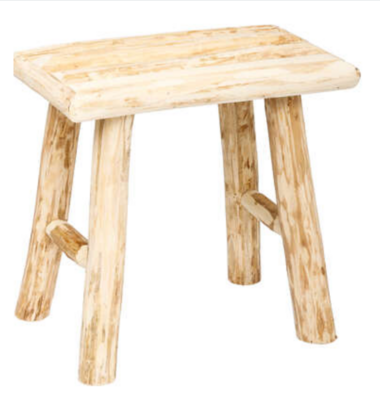 Natural Wooden Stool H35cm