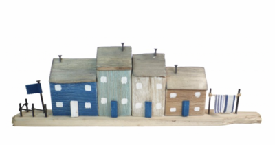 Wooden Houses on a block