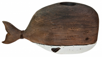 Wooden Whale Tealight Holder