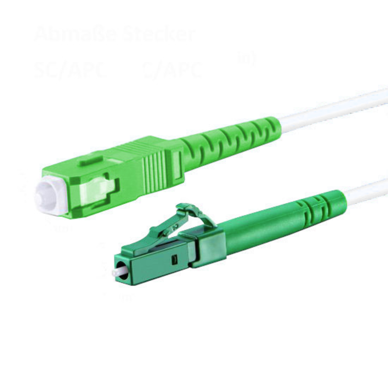 0,5m-75m LC/APC-SC/APC weiß Simplex OS2 Glasfaser Kabel 0,5m-75m LC/APC-SC/APC weiß Simplex OS2 Glasfaser Kabel