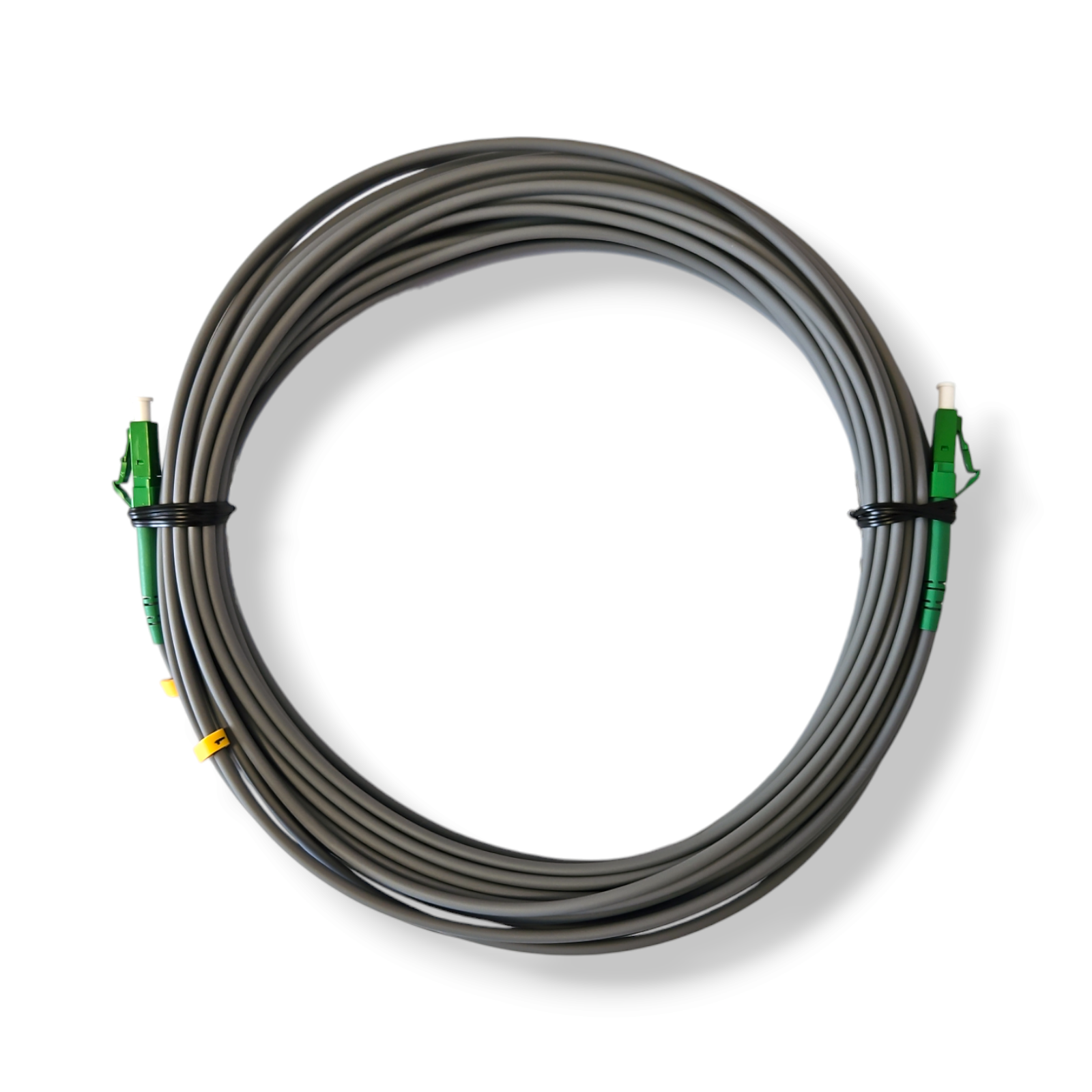 5m-30m LC/APC-LC/APC grau Simplex OS2 Glasfaser Kabel