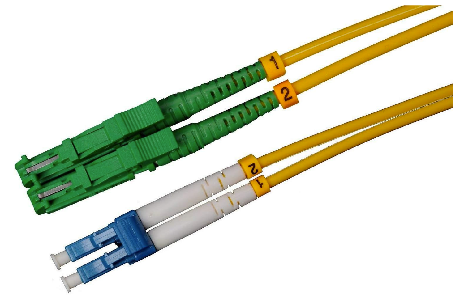 1m-30m E2000/APC-LC/UPC Duplex OS2 Glasfaser Kabel