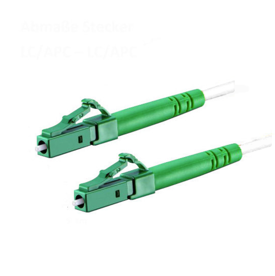 0,5m-75m LC/APC-LC/APC weiß Simplex OS2 Glasfaser Kabel
