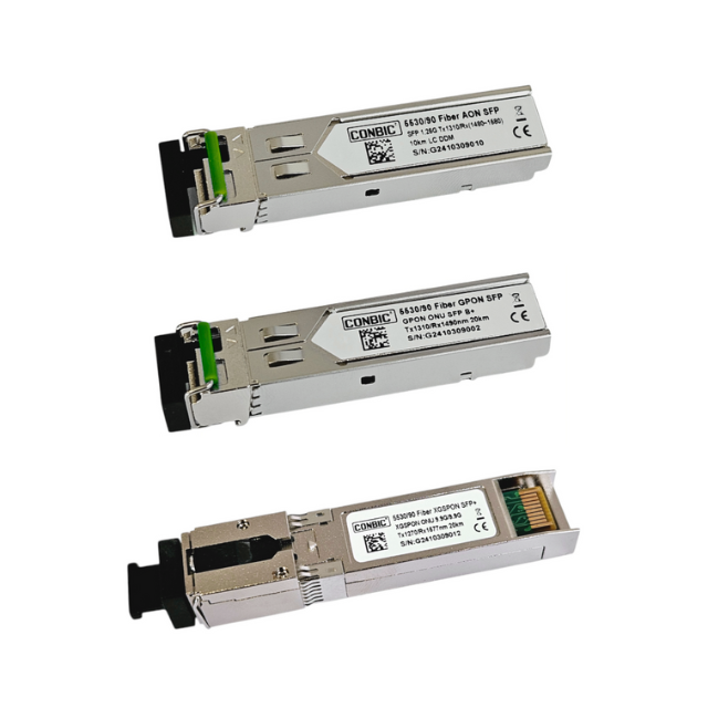 CONBIC® AON, GPON, oder XGS-PON Glasfaser SFP Modul für FRITZ!Box 5530 /5590, Einsatzbereich beachten (s. 2. Bild)