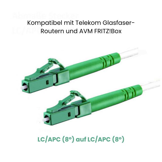 1m-30m LC/APC-LC/APC transparent Simplex OS2 Glasfaser Kabel