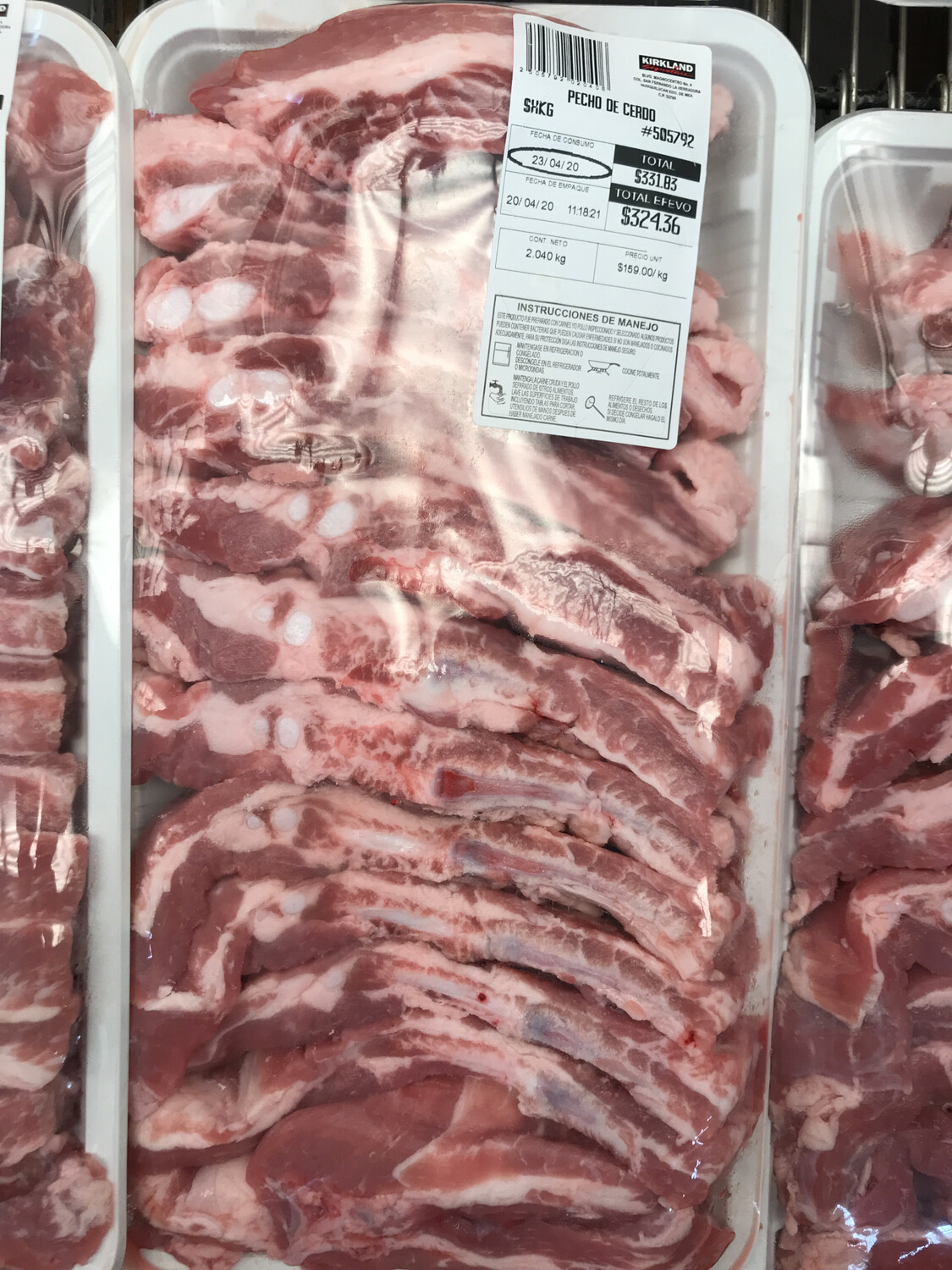 Fresh Kirkland Pork Ribs (Pecho Cerdo) - Sold by Kilo