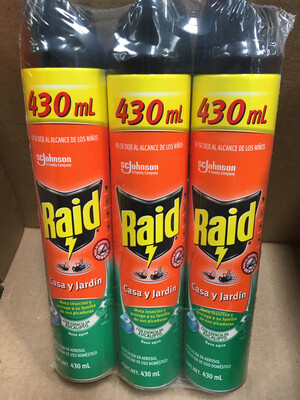 Raid Home &amp; Garden Spray - 3 cans   *