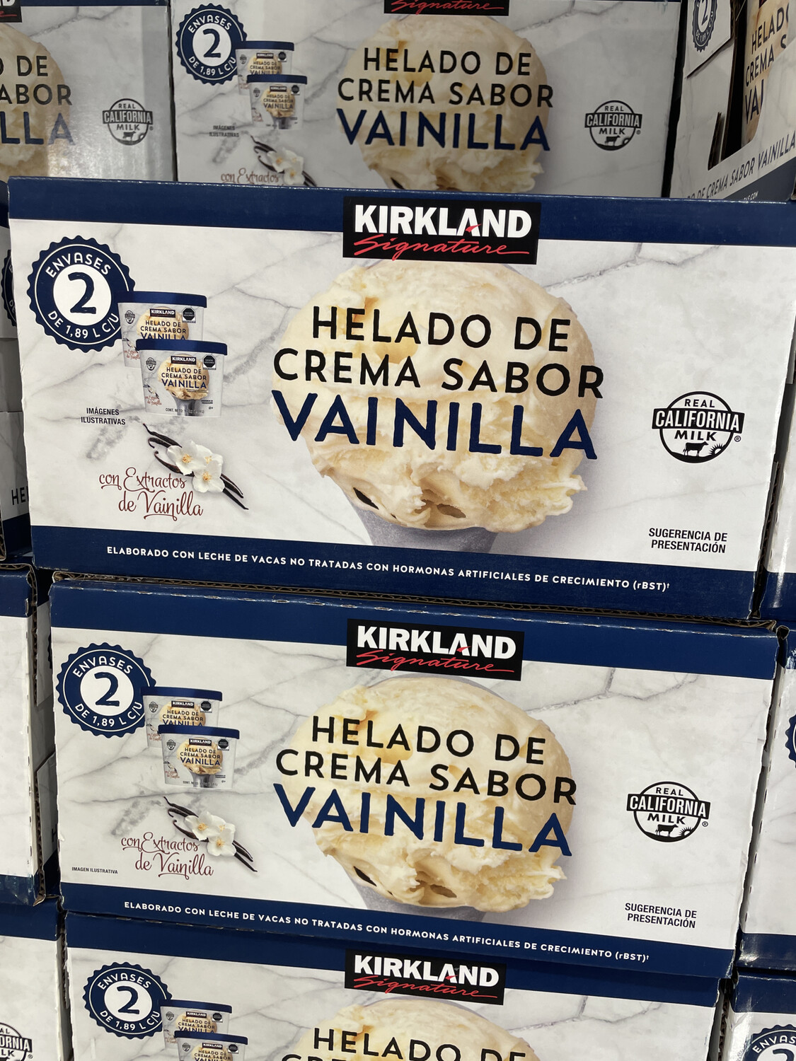 Kirkland Vanilla Ice Cream - 2 tubs