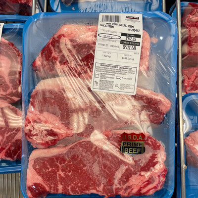 New York Prime Steak (price per kilo)
