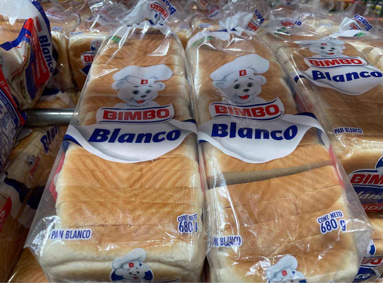 Bimbo White Bread 2/680g 