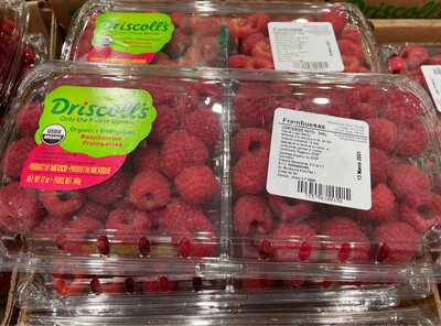 Fresh Organic Raspberries - 510 g