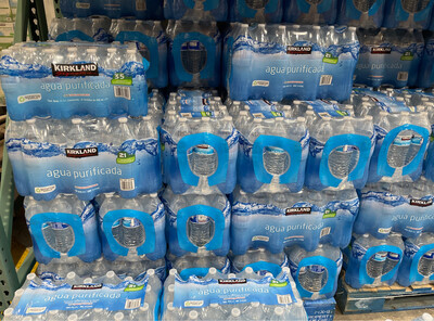 Kirkland Water LARGE BOTTLES (1 Liter each 21 bottles)   #