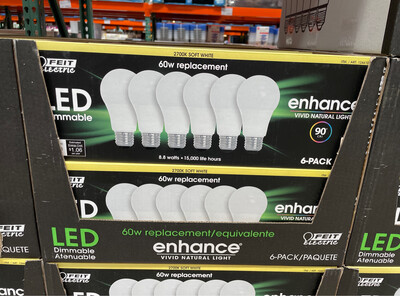 Feit Electric Bulbs 8.8W LED (60W) 6pz.   *