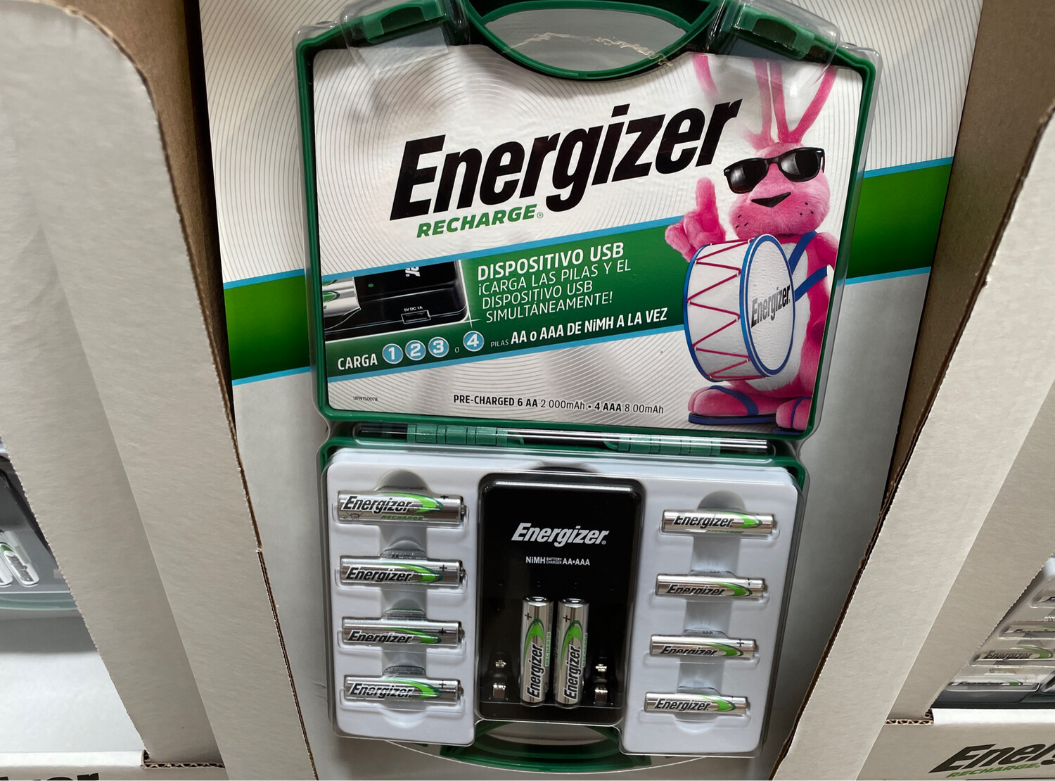 Energizer Rechargeable Batteries with Charger 6 AA and 4 AAA   *
