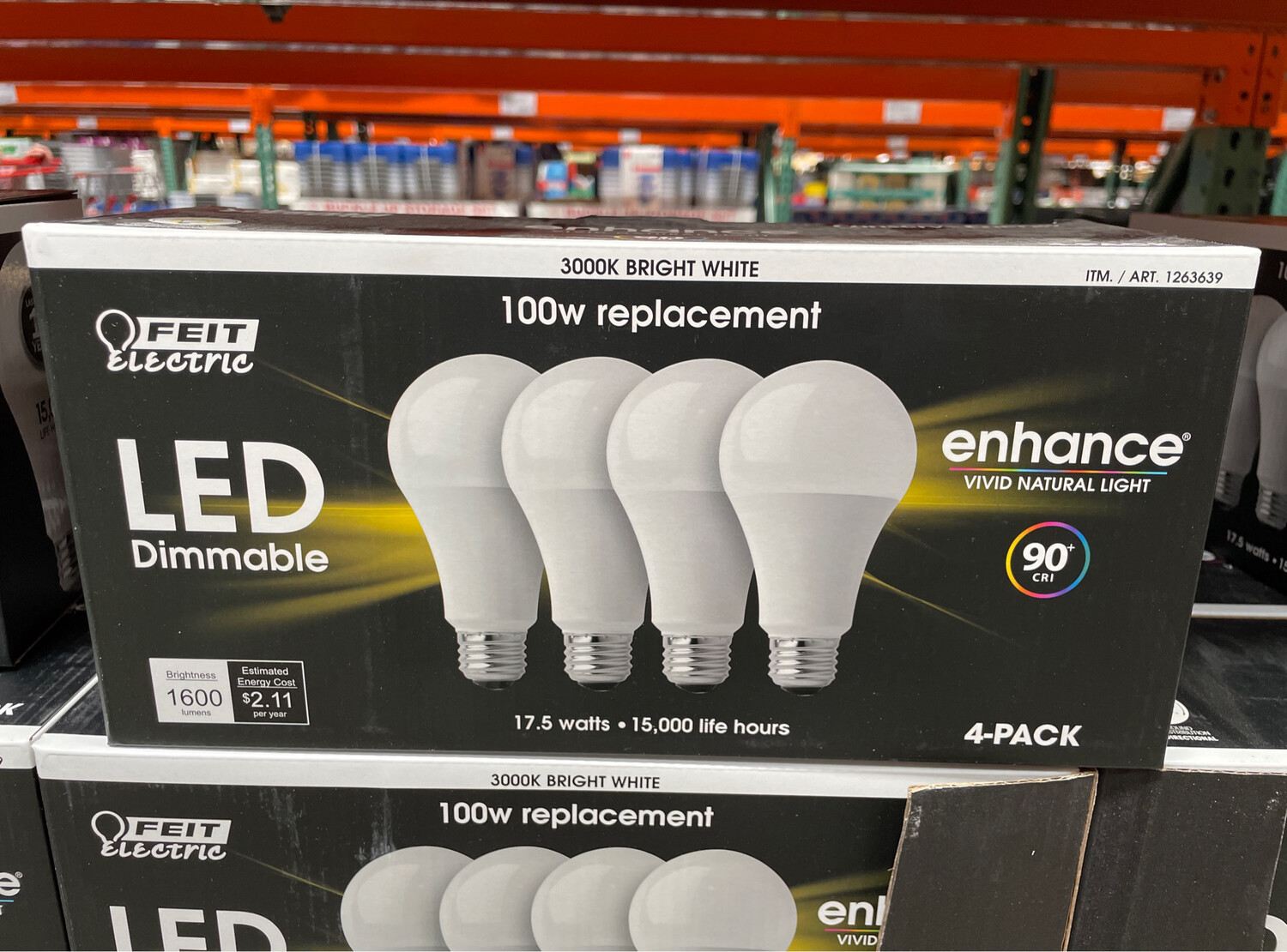 Feit Electric Bulbs 17.5W LED (100W) 4pz.   *