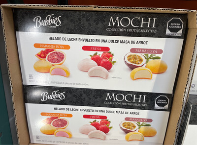 Bubbies Mochi Ice Cream (chocolate,vanilla) 18pz