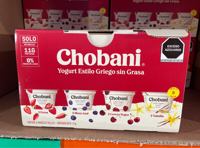 Chobani Greek Yogurt Assorted Flavor 8/150g
